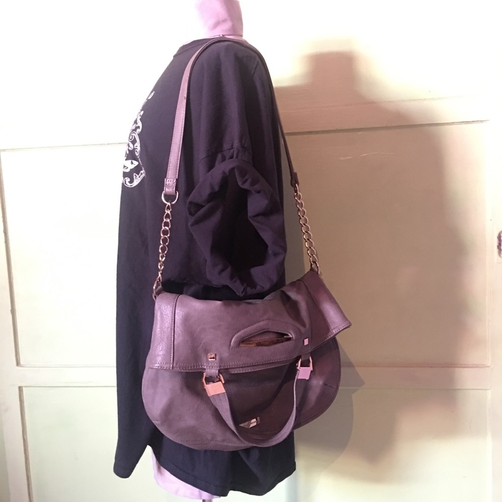 Convertible Stone-Grey Hobo/Satchel